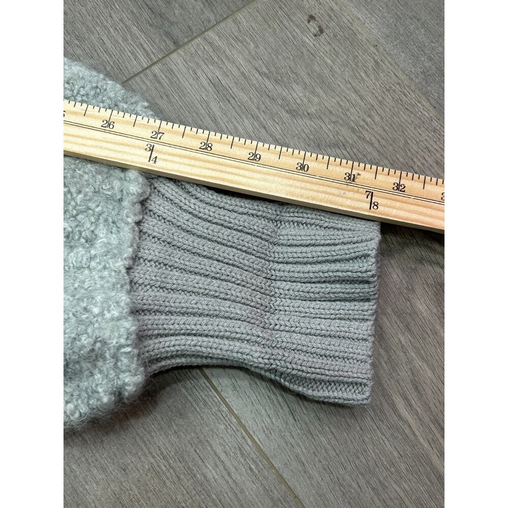 Free People Milo Pullover Grey Tight Knit Cowl Neck Oversized Sweater Size L - Picture 10 of 10